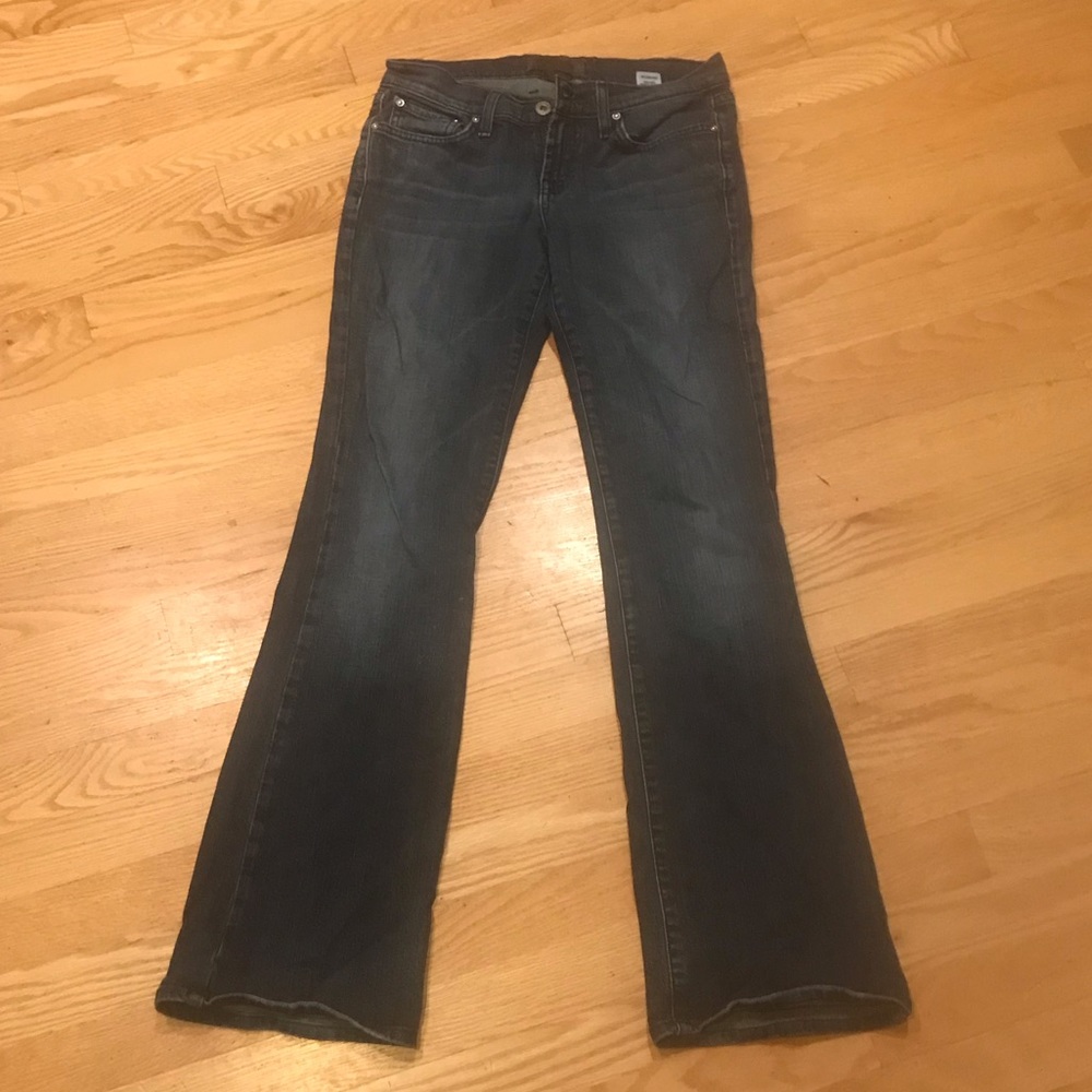 Lucky dark wash boot cut jeans, size 0/25